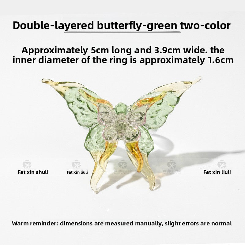 Slow Time Ethnic-inspired elements Unique design Butterfly ring