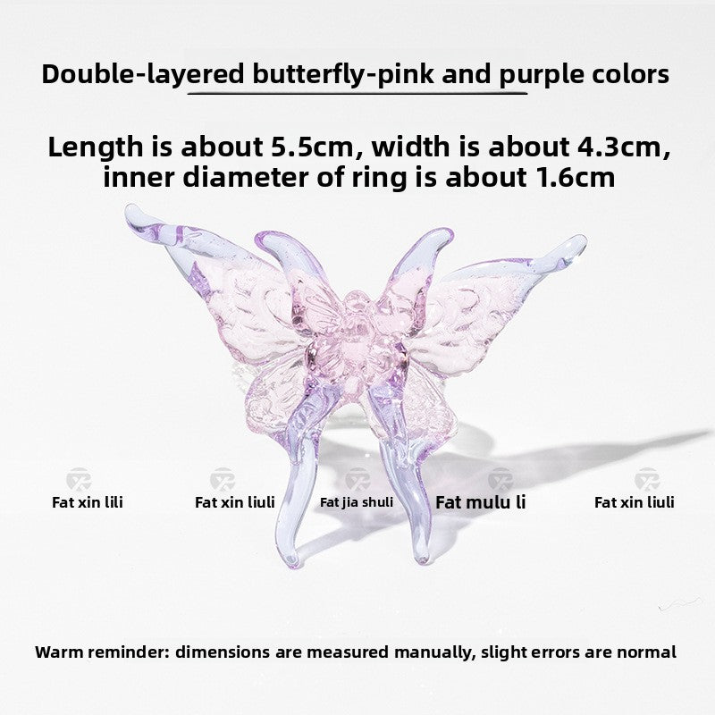 Slow Time Ethnic-inspired elements Unique design Butterfly ring