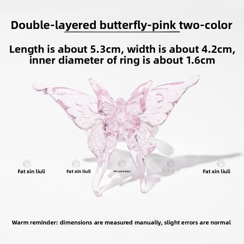 Slow Time Ethnic-inspired elements Unique design Butterfly ring