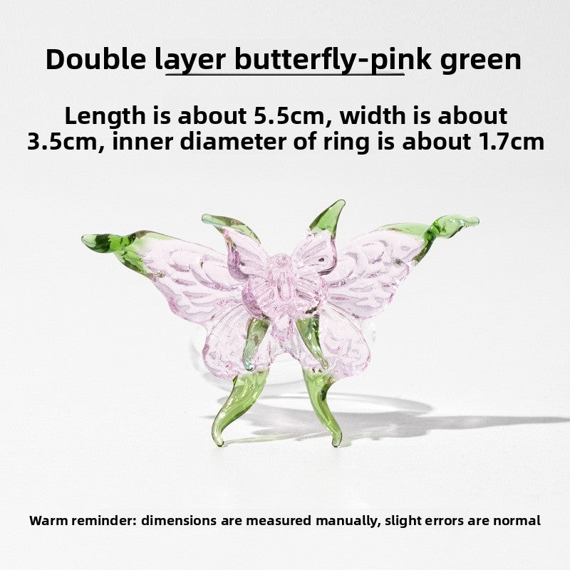 Slow Time Ethnic-inspired elements Unique design Butterfly ring