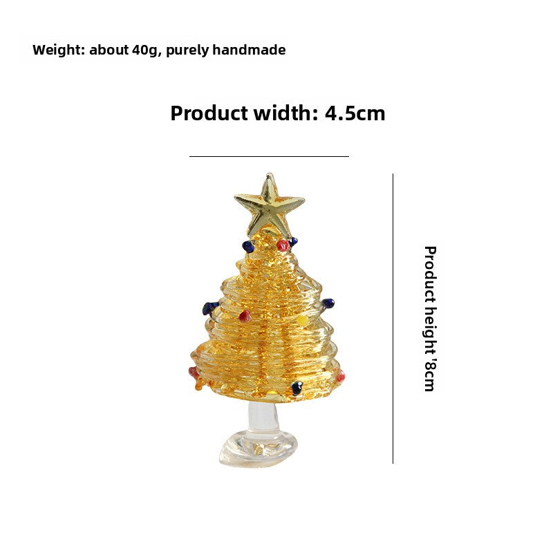 Slow Time Handmade Christmas Tree Desktop Ornament