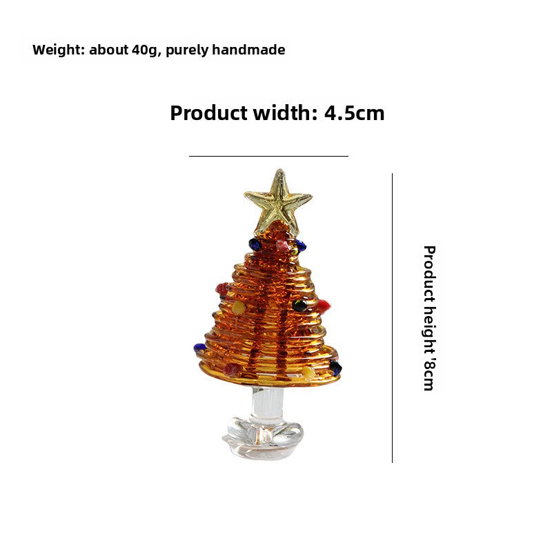 Slow Time Handmade Christmas Tree Desktop Ornament