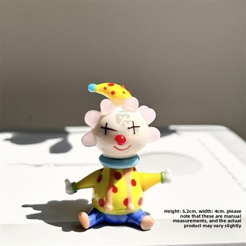 Slow Time Handcrafted Healing Clown Desktop Ornament