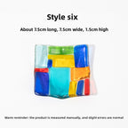 Slow Time Glazed Colored Glass Small Dish