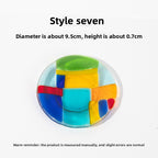 Slow Time Glazed Colored Glass Small Dish