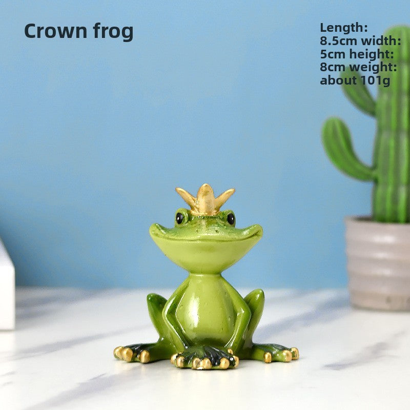 Slow Time Glazed Yoga Frog Resin Craft