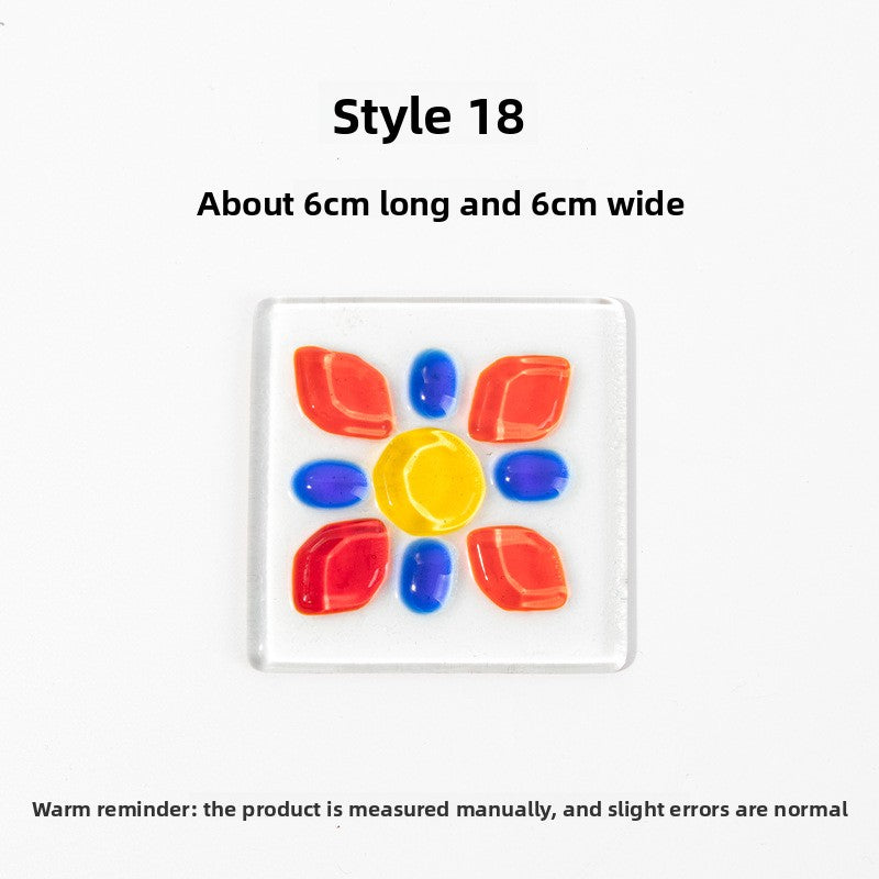 Slow Time Glazed Colored Glass Small Dish