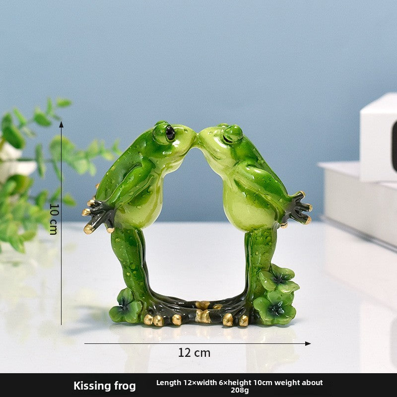 Slow Time Glazed Yoga Frog Resin Craft