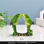 Slow Time Glazed Yoga Frog Resin Craft