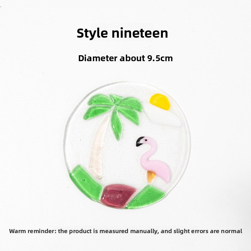 Slow Time Glazed Colored Glass Small Dish