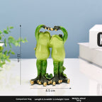 Slow Time Glazed Yoga Frog Resin Craft