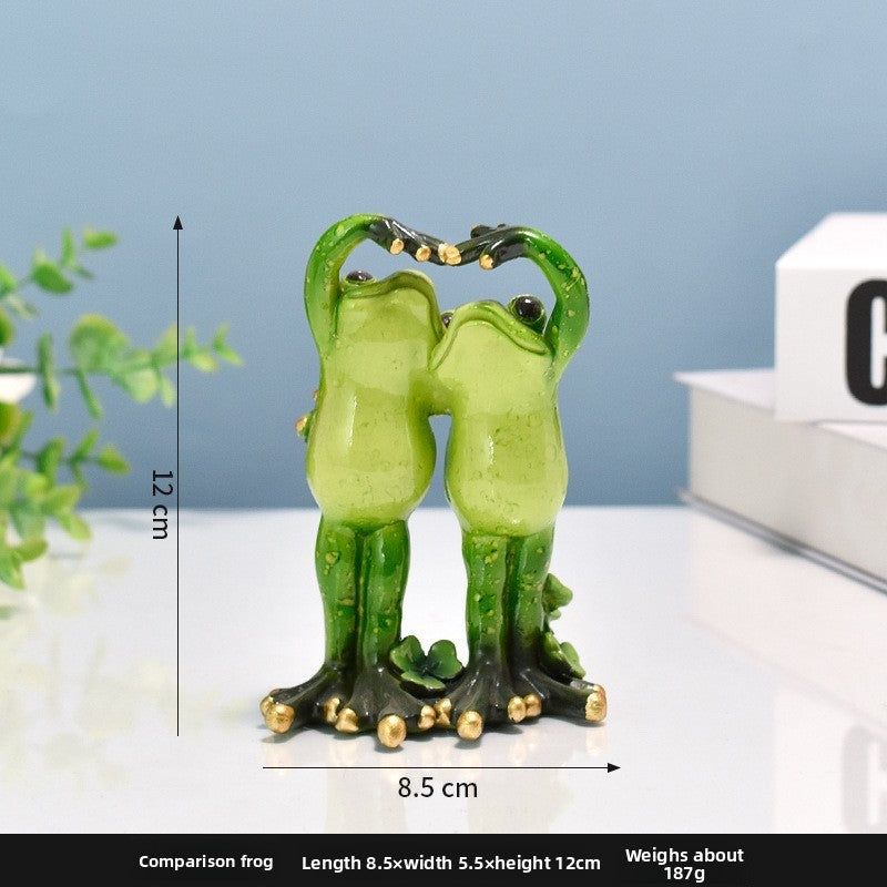 Slow Time Glazed Yoga Frog Resin Craft