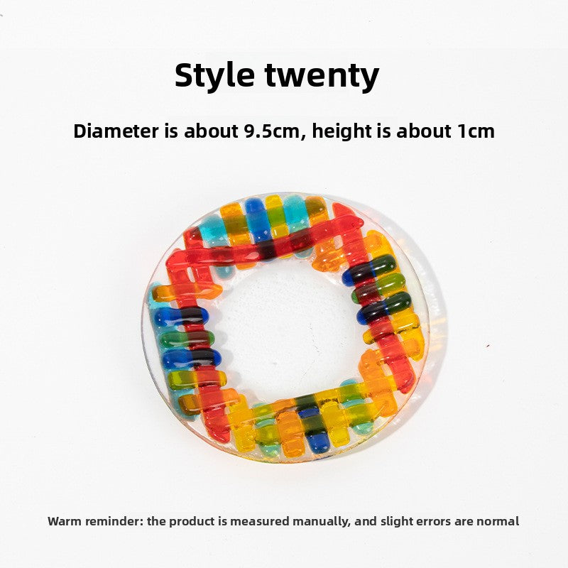 Slow Time Glazed Colored Glass Small Dish