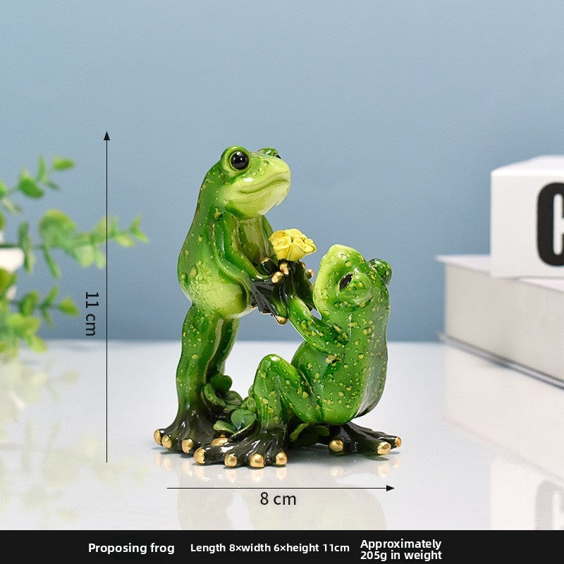 Slow Time Glazed Yoga Frog Resin Craft