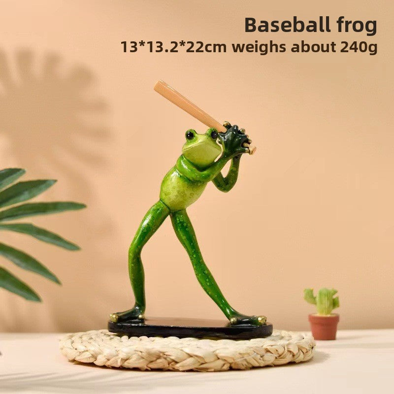 Slow Time Glazed Yoga Frog Resin Craft