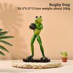 Slow Time Glazed Yoga Frog Resin Craft