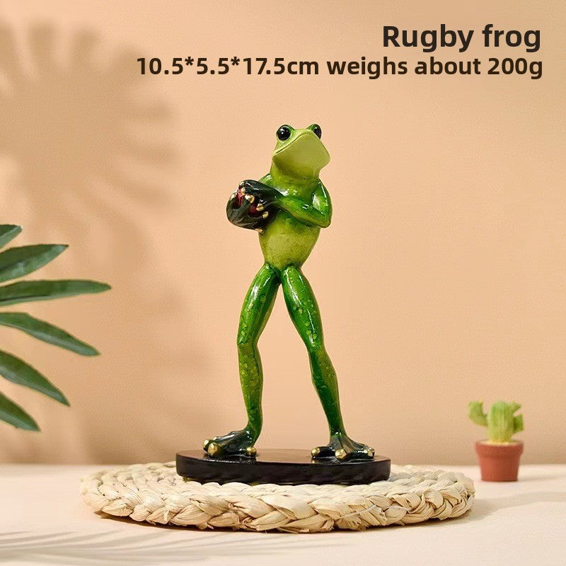 Slow Time Glazed Yoga Frog Resin Craft