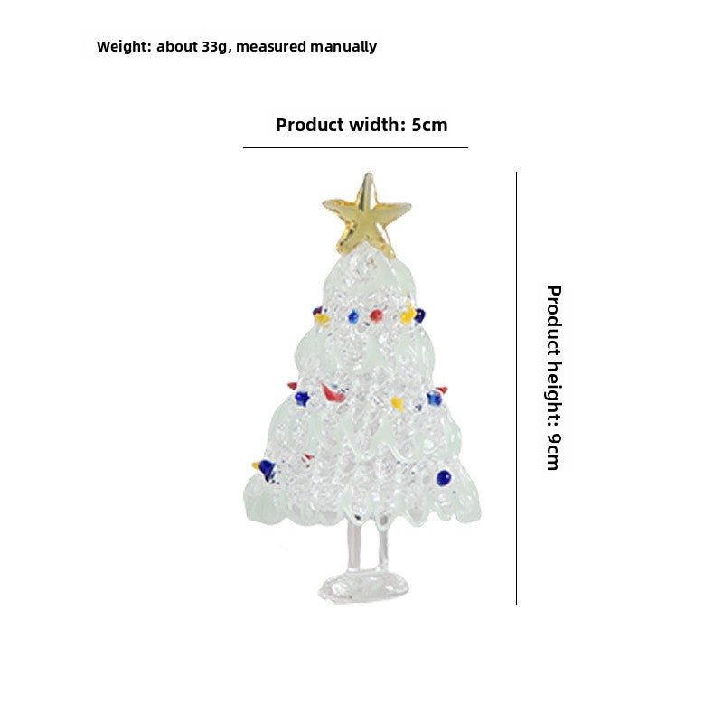 Slow Time Glazed Hand-Brushed Christmas Tree Ornament