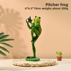 Slow Time Glazed Yoga Frog Resin Craft