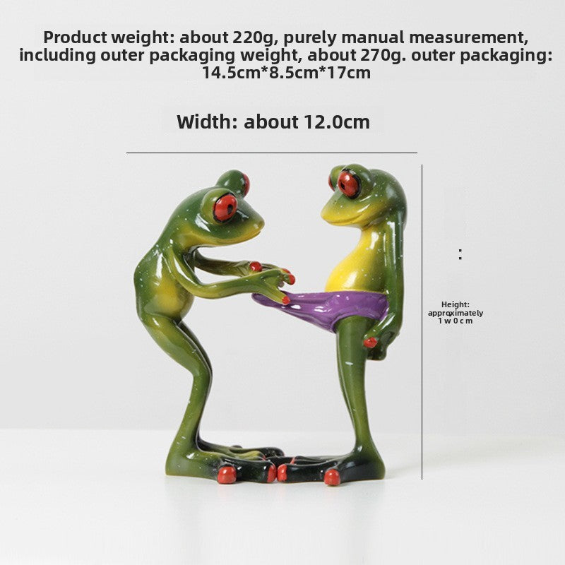 Slow Time Glazed Yoga Frog Resin Craft