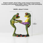 Slow Time Glazed Yoga Frog Resin Craft