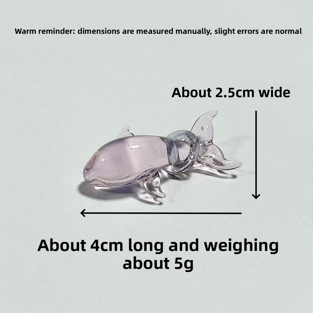 Slow Time Handblown Glass Whale Pendant Necklace