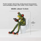 Slow Time Glazed Yoga Frog Resin Craft