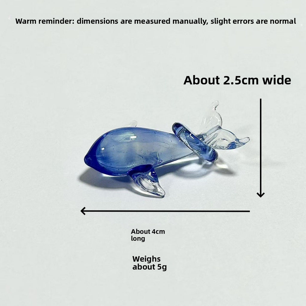 Slow Time Handblown Glass Whale Pendant Necklace
