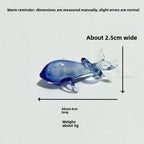Slow Time Handblown Glass Whale Pendant Necklace
