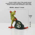 Slow Time Glazed Yoga Frog Resin Craft
