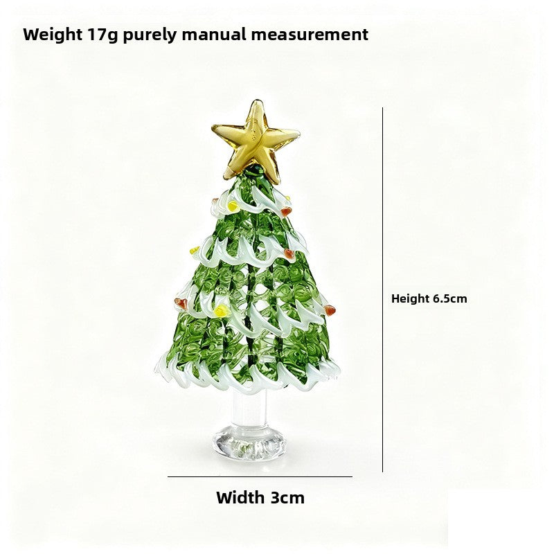 Slow Time Glazed Christmas Tree Painted Craft Ornament