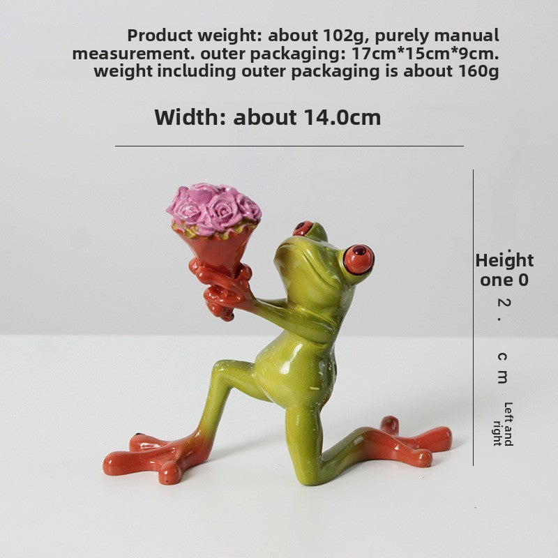 Slow Time Glazed Yoga Frog Resin Craft