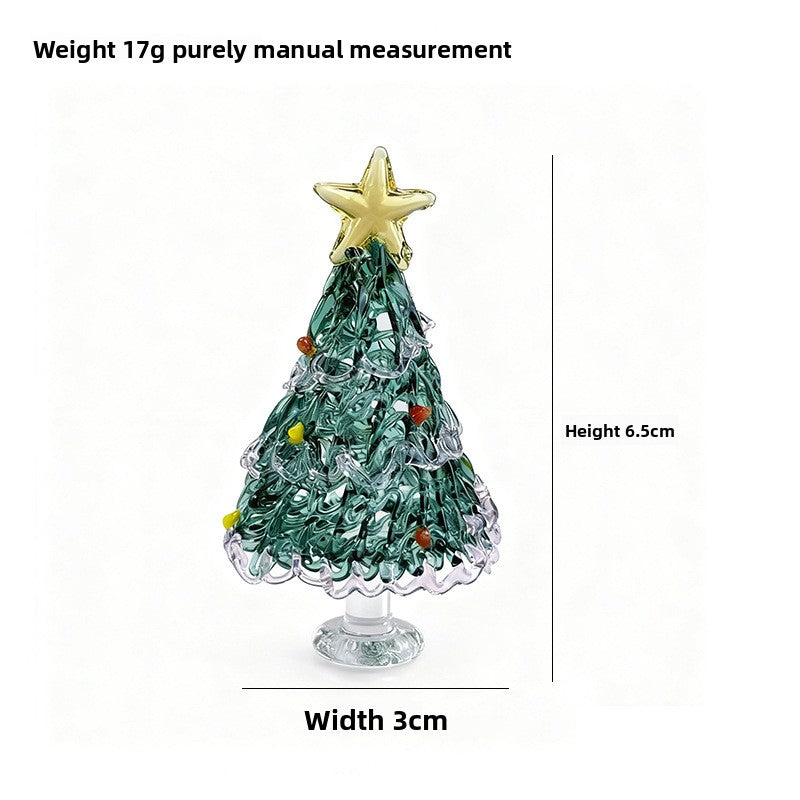 Slow Time Glazed Christmas Tree Painted Craft Ornament