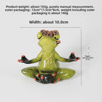 Slow Time Glazed Yoga Frog Resin Craft