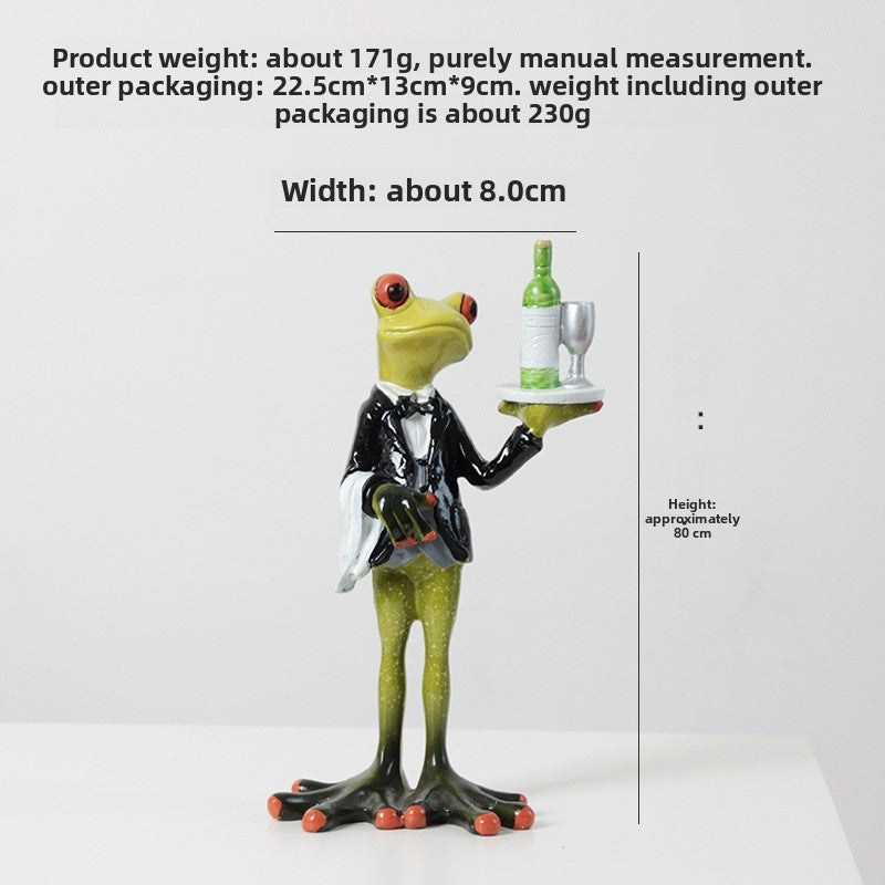 Slow Time Glazed Yoga Frog Resin Craft