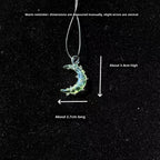 Slow Time Creative Handmade Glazed Moon Pendant