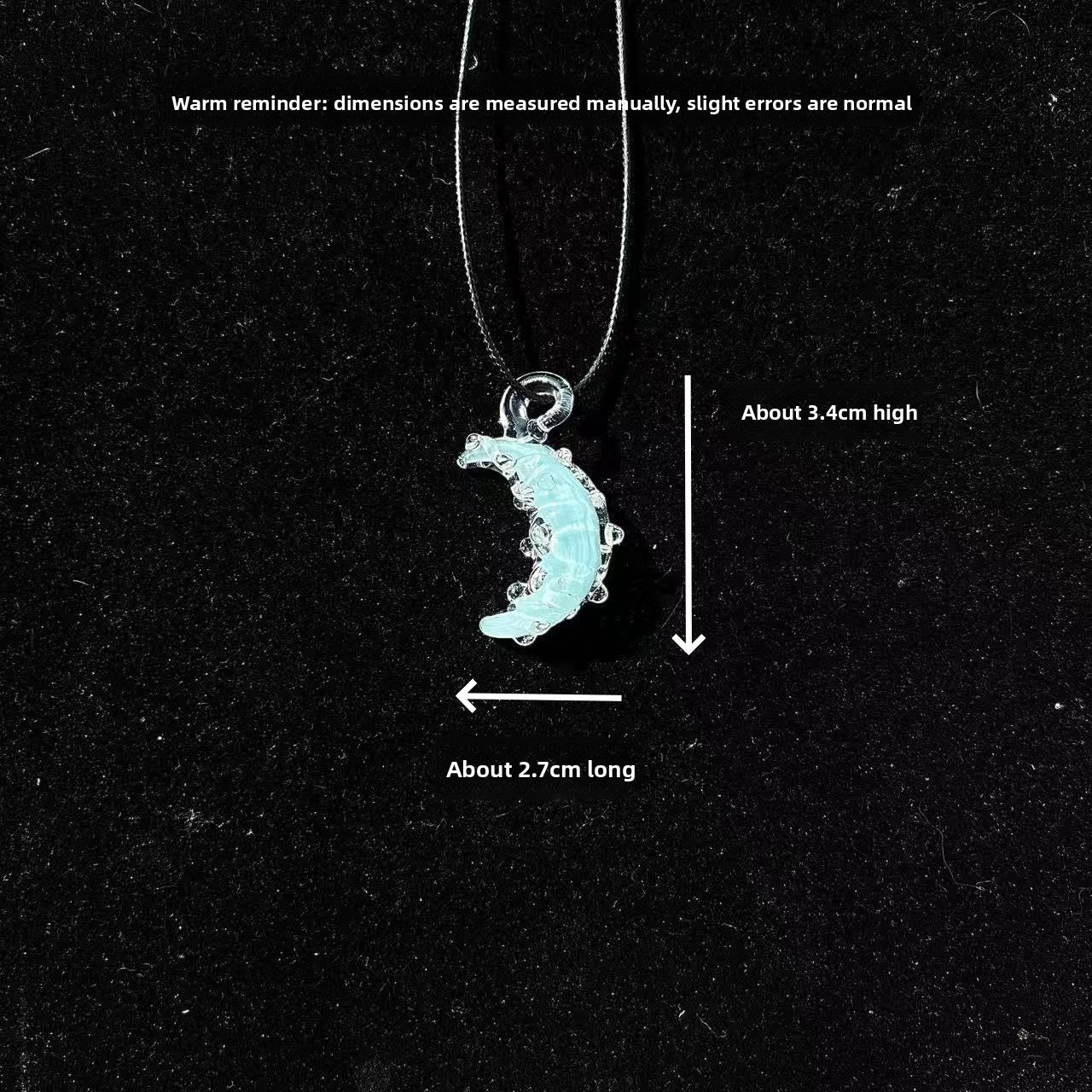 Slow Time Creative Handmade Glazed Moon Pendant