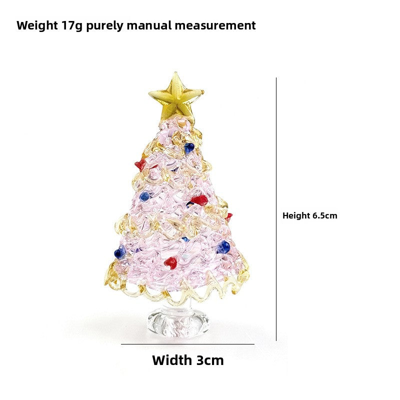 Slow Time Glazed Christmas Tree Painted Craft Ornament