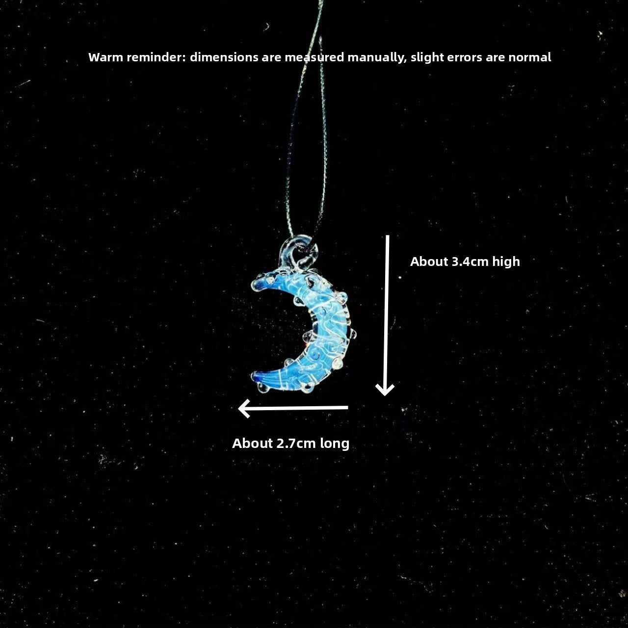 Slow Time Creative Handmade Glazed Moon Pendant