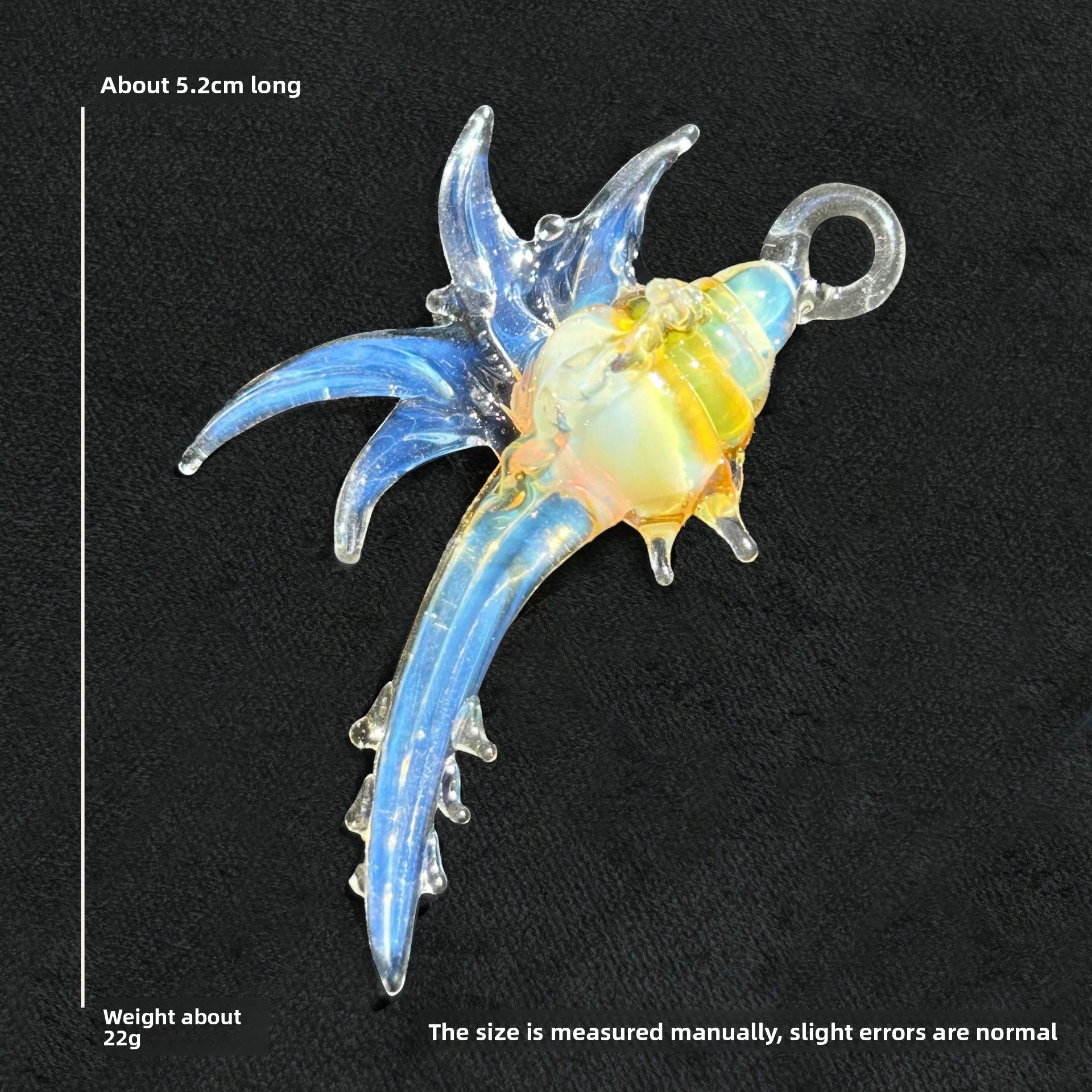 Slow Time Handcrafted Imported Glazed Conch Shell Imitation Pendant