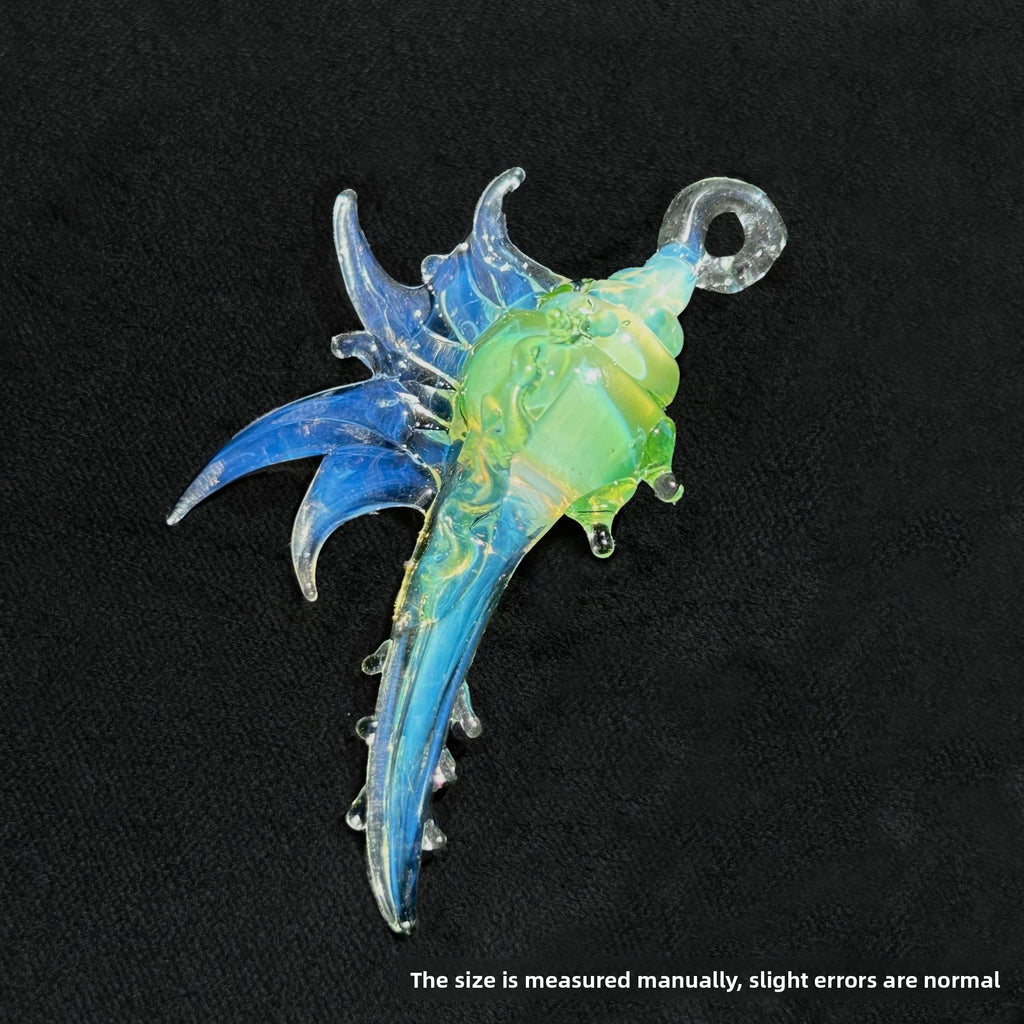 Slow Time Handcrafted Imported Glazed Conch Shell Imitation Pendant